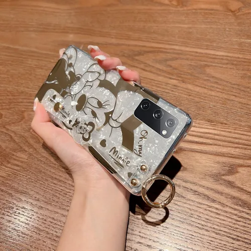 Miniatura 4 de Funda para Galaxy S20 con Banda de Muñeca y Soporte Ultra Delgada IMD Patrón de Animales Resistente a Golpes Funda con Soporte de Protección