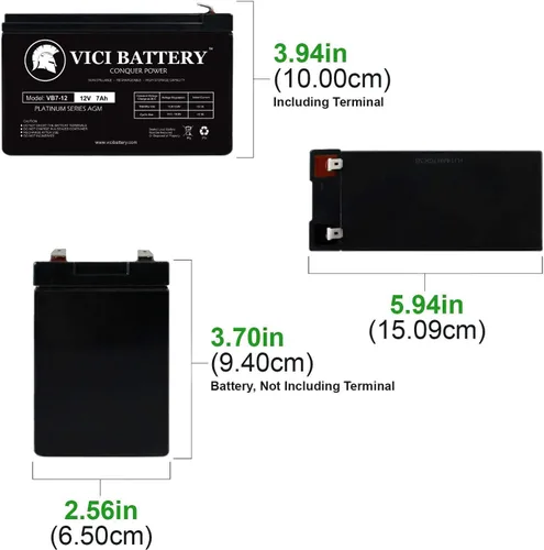 Miniatura 5 de Vici Batería 12V 7AH Sealed Lead Acid (SLA) Batería recargable sin mantenimiento - Reemplazo para batería B&B HR9-12