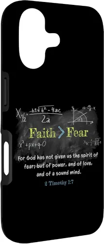 Miniatura 3 de Faith > Fear 2 Timothy 1:7 Christian Verse Math Equation Case for iPhone 17