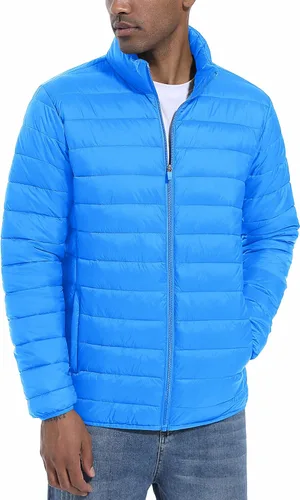 Miniatura 2 de MAGCOMSEN Chaqueta acolchada para hombre, abrigo de invierno ligero y cálido, repelente al agua, chaqueta aislante a prueba de viento