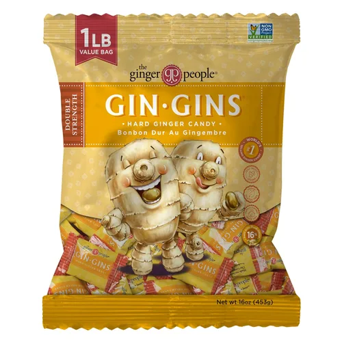 Miniatura 21 de The Ginger People Gin Gins Ginger Gummies - Gomitas dulces de jengibre, antináuseas, 1lb Bolsa