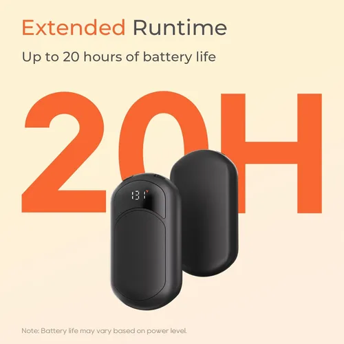 Miniatura 5 de Electric Hand Warmers Rechargeable, 104–131°F with Temp & Battery Display, 3 Heat Levels, Fast Heating, Smart Temp Control, Pocket-Size, Fits in