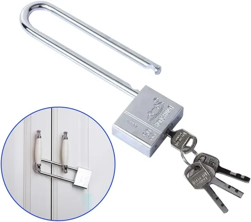 Miniatura 3 de dingchi Candado de bloqueo largo para bicicleta, candado antirrobo para puerta, armario, cajón, cerradura de puerta con llaves, haz largo, casillero