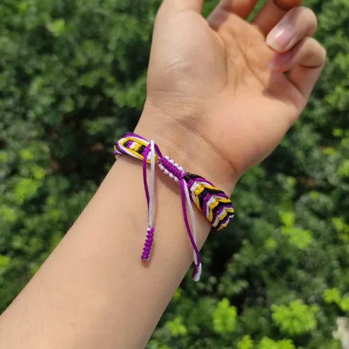 Miniatura 6 de LAMIBEE Pulsera tibetana con diseño de pansexualidad bisexual LGBT Proud Love Brazaletes de cuerda de amuleto y bohemio para mujeres y hombres