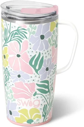 Miniatura 33 de Swig Life Taza de Viaje de 18 oz, Vaso Aislante con Asa y Tapa, Taza de Café de Viaje, Compatible con Portavasos, Acero Inoxidable, Vaso de 18 oz