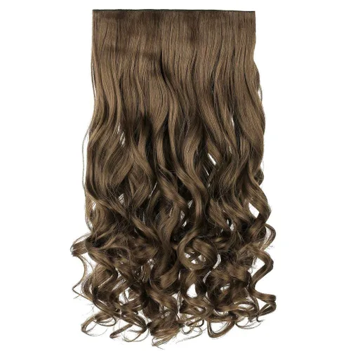Miniatura 26 de REECHO Extensiones de cabello rubio, extensiones de una pieza con clip de 20" para mujer, extensiones de cabello sintético suave y natural con ondas