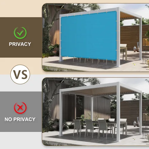 Miniatura 2 de LOVE STORY HC-027 - Toldo de tela con ojales, cubierta con 95% de protección ultravioleta para pérgola y patio al aire libre, 10 x 12 pies