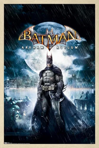 Miniatura 7 de Trends International DC Comics VIdeo Game - Arkham Asylum - Póster de pared de arte clave, 14.725 x 22.375 pulgadas, versión enmarcada de madera