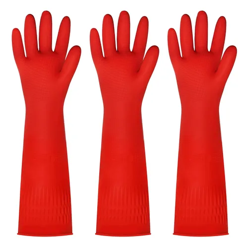 Miniatura 11 de BOOMJOY Guantes de limpieza de nitrilo, resistentes, para lavar platos, reutilizables, grandes, para cocina, baño, jardinería, trabajos o cuidado
