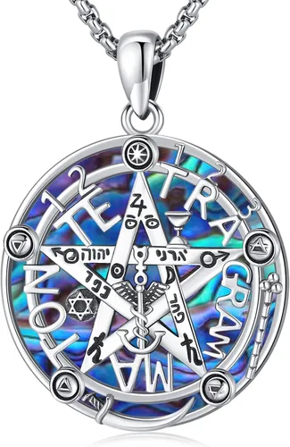 Miniatura 26 de Joyería Mágica para Mujeres y Hombres Nudo de Bruja Plata 925 Original Collar de Nudo de Bruja Tetragrammaton Hecate Collar Lilith Collar Pentagrama