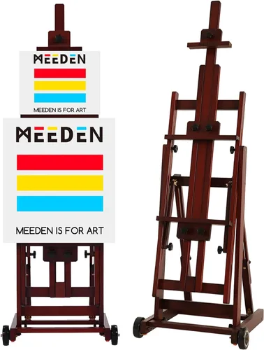 MEEDEN Caballete de estudio multifunción, caballete de marco en H, caballete de pintura para adultos, caballete de artista, caballete de piso,