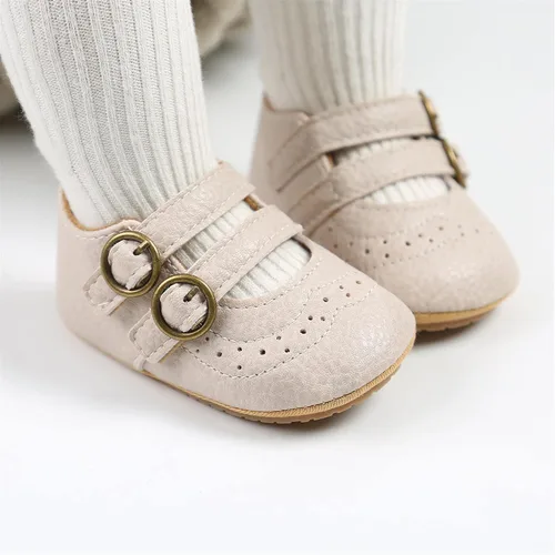 Miniatura 2 de Mary Jane - Zapatos planos de vestir para bebé, zapatos para recién nacidos, antideslizantes, de piel sintética, para fiesta, escuela, boda