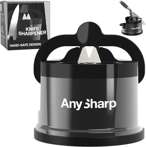 Miniatura 11 de AnySharp Chef - Afilador de cuchillos manos libres - Herramienta de afilado fácil de usar con base de succión PowerGrip y ángulo preestablecido