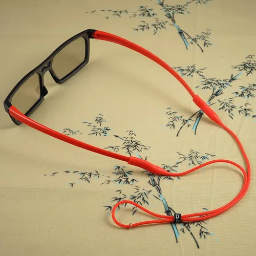 Miniatura 5 de Correa de silicona suave para gafas, ajustable, ligera, antideslizante, con extremos de bucle flexibles