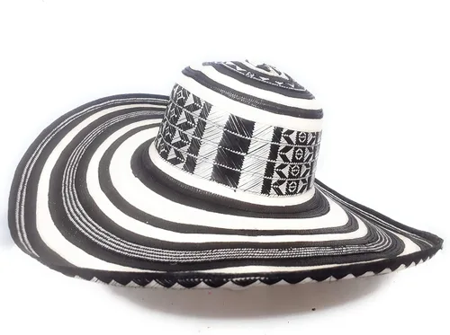 Miniatura 18 de Sombrero colombiano Sombrero Sinuano Arrow Cane Caña Flecha Vueltiao Hecho por Auténticos Indígenas Colombianos