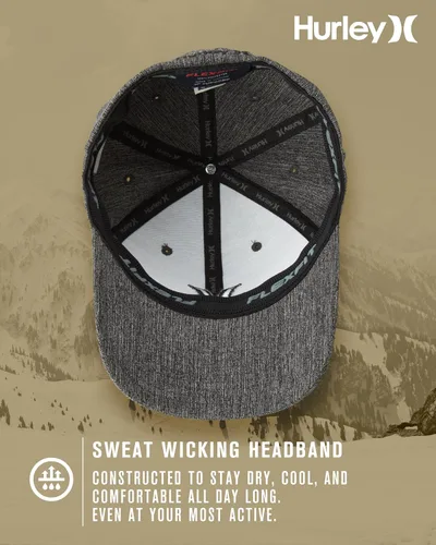 Miniatura 52 de Hurley Gorras para hombre - One & Only Flexfit Textures Cap - Sombreros ajustados para hombre, S-XL
