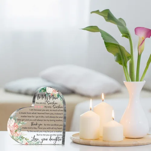 Miniatura 4 de Jetec Regalos para mamá Navidad Acrílico Mujeres Madres Regalos de Cumpleaños Placa de Señal Regalos de Hija Hijo Agradecido Cumpleaños Navidad San