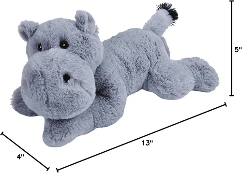 Miniatura 2 de Wild Republic EcoKins Hippo - Animal de peluche de 12 pulgadas, regalos ecológicos para niños, juguete de peluche, hecho a mano con 16 botellas