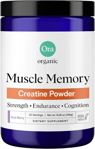 Ora Organic Monohidrato de creatina en polvo, creatina micronizada para mujeres y hombres, creavitalis de origen alemán para la fuerza, elevATP para