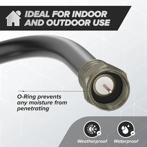 Miniatura 4 de THE CIMPLE CO Conector coaxial de crimpado para cable coaxial RG6, conector de compresión radial, incluye junta tórica y gel para sellado hermético
