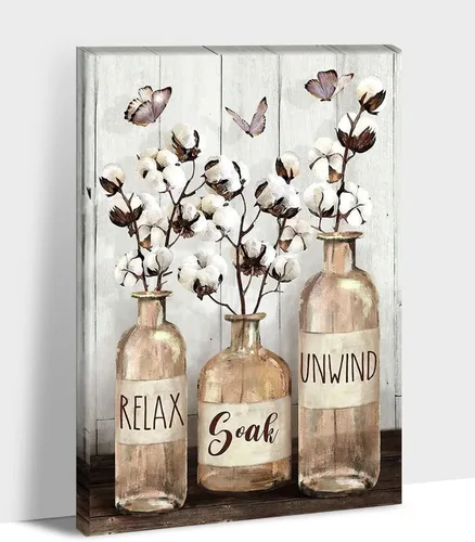 Miniatura 32 de Arte de pared de granja - Lienzo de arte de pared de margaritas con cita de Jesús, Hoy elijo fe, esperanza, amor, paz, alegría, pintura de flores