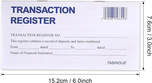 Miniatura 5 de Registros de cheques para chequera personal, registro de chequera fácil de leer