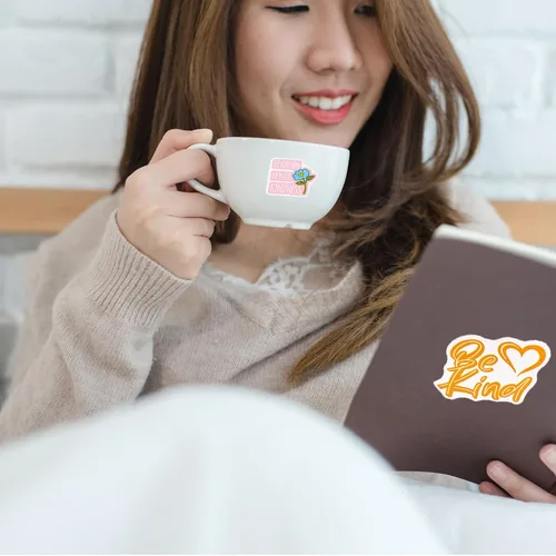 Miniatura 5 de Tenceur 200 calcomanías con texto en inglés «Be Kindness» con texto en inglés «Be Kindness» («Be Kindness») impermeables con texto en inglés «Be
