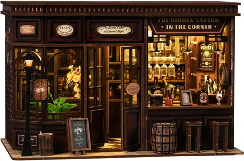 Miniatura 10 de Rincones de libros para adultos, kit de rincón de libros en miniatura para casa de muñecas, kits de modelos, kits de manualidades para adultos