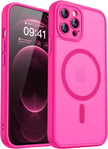 Miniatura 87 de CANSHN Funda magnética compatible con iPhone 17 Pro, mejorada [protección completa de la cámara] [compatible con Magsafe] [mate translúcido] funda