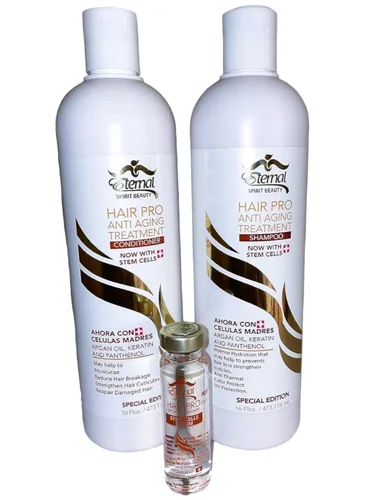 Miniatura 8 de Eternal Hair Pro Tratamiento Anti Envejecimiento Champú y Acondicionador Células Madre Suero