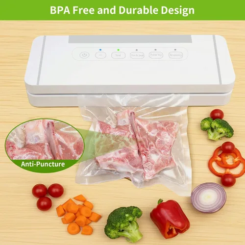 Miniatura 5 de Bolsas selladoras al vacío de 200 pintas de 6 x 10 pulgadas para alimentos, sin BPA, de grado comercial resistente, segura para vacío Sous Vide