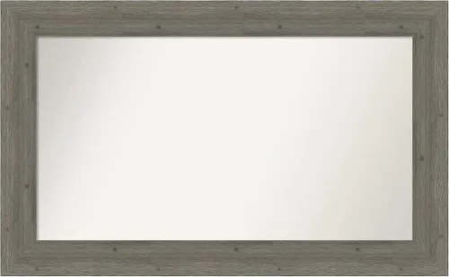 Miniatura 77 de Amanti Art Espejo de baño gris para sobre el fregadero, 27 x 27 pulgadas, espejo de tocador cuadrado gris, marco de madera rústica de campo medio
