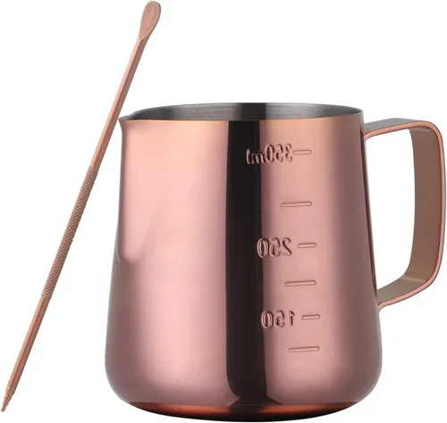 Miniatura 9 de Buyer Star Espumador de leche, espumador de café, herramientas Picher Barista, taza mental de acero inoxidable, accesorios para expreso, kit