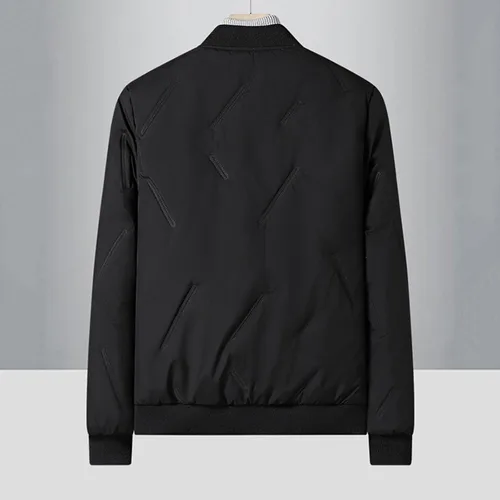 Miniatura 6 de Chaquetas acolchadas para hombre, cálidas, con cremallera, casual, chaqueta bomber softshell gruesa cortavientos, chaqueta universitaria, abrigos