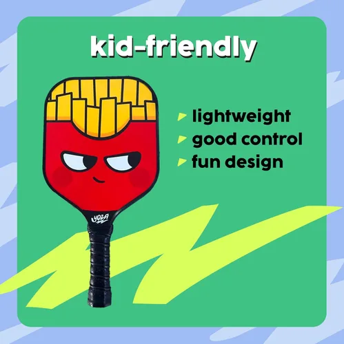 Miniatura 2 de Kids Pickleball Paddle Set of 2 - Includes 2 Pickleball Paddles with 2 Balls, Lightweight, Fiberglass, Better Control, Beginner Racket, Perfect