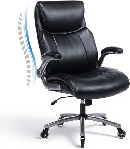 Miniatura 10 de MALOL Sillas ergonómicas de oficina de piel sintética de 300 libras, silla ejecutiva de respaldo alto y para computadora para el hogar con soporte