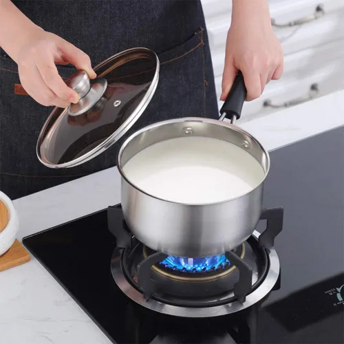Miniatura 7 de P&P CHEF - Cacerola de 2 cuartos de galón, olla pequeña, cacerola de acero inoxidable con tapa, olla pequeña para cocinar en la cocina del hogar