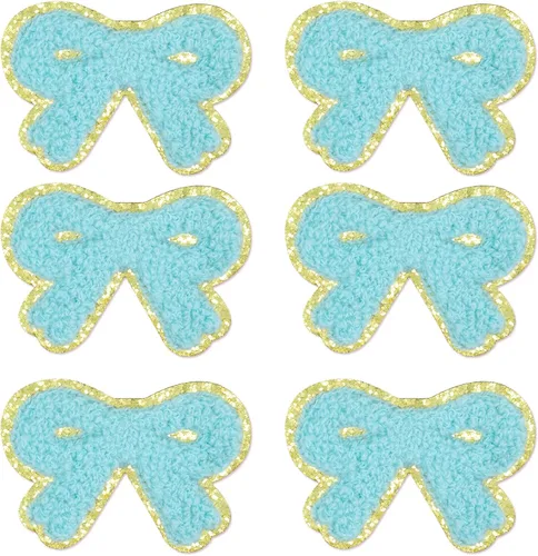 Miniatura 112 de 6 piezas de parches de letras de chenilla autoadhesivas, parches de letras preppy de 2 pulgadas para bolsos, ropa y sombreros, grandes pegatinas