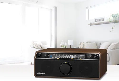 Miniatura 2 de Sangean WR-12BT AM/FM/Bluetooth/AUX-In Radio estéreo analógica de gabinete de madera (nogal oscuro)
