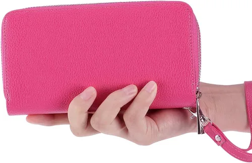 Miniatura 7 de HAWEE - Cartera para teléfono celular, con dos cierres y correa larga extraíble para la muñeca, para mujer