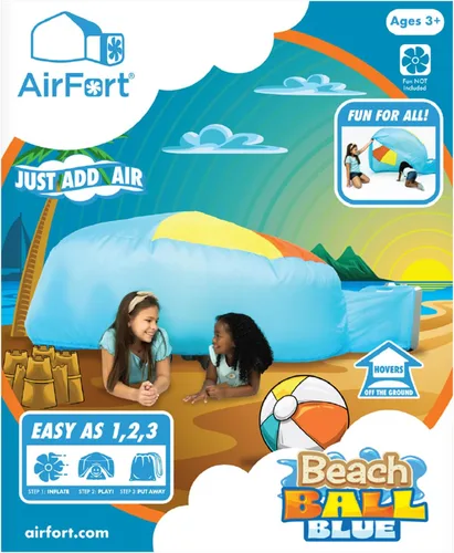 Miniatura 2 de AirFort - Fuerte inflable para niños, se construye en 30 segundos, tienda de campaña para jugar a partir de 3 años (pelota de playa azul)