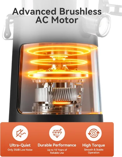 Miniatura 2 de MOKKOM Extractor de Jugo de Prensa Fría, Máquina Extractor de Jugo con Tolva de Alimentación Grande Actualizada, Alto Rendimiento de Jugo, Extractor