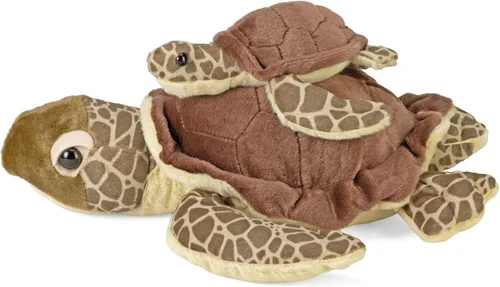 Miniatura 3 de Wild Republic Mom and Baby - Tortuga marina, animal de peluche, 12 pulgadas, regalo para niños, juguete de peluche, botellas de agua recicladas