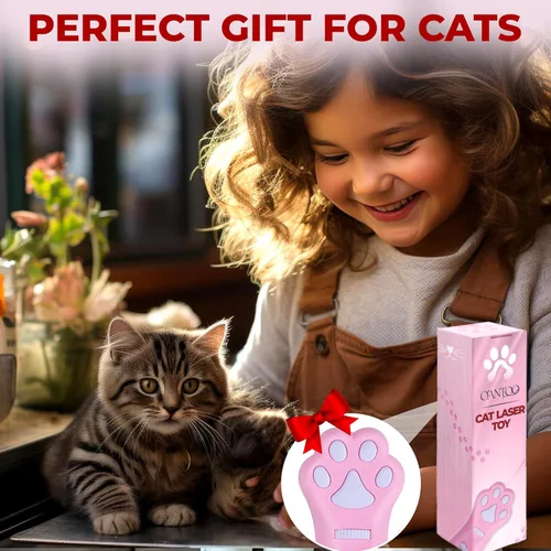 Miniatura 6 de O'ANTOO Juguete para gatos, juguete para perros, proyector de imagen de pared, juguete interactivo para gatos para interiores con 5 diseños