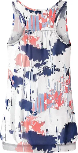 Miniatura 2 de Miusey - Camiseta sin mangas para mujer, cuello redondo, ajuste holgado, espalda cruzada, de yoga