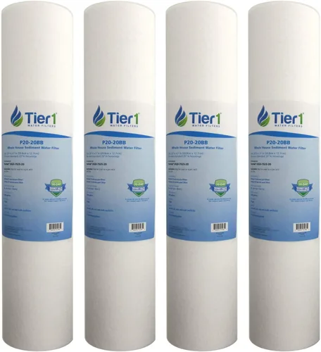 Miniatura 18 de Tier1 Filtro de agua de 1 micrón de 20 x 4.5 pulgadas Cartucho de polipropileno hilado para toda la casa Reemplazo para Pentek DGD-2501-20