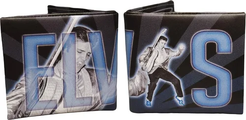 Miniatura 2 de Midsouth Products Elvis Presley Cartera plegable - Zapatos de ante azul multicolor mediano