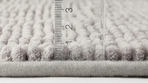 Miniatura 3 de fluffy Alfombra de baño para duchas redondas, hecha de chenilla, con parte inferior antideslizante