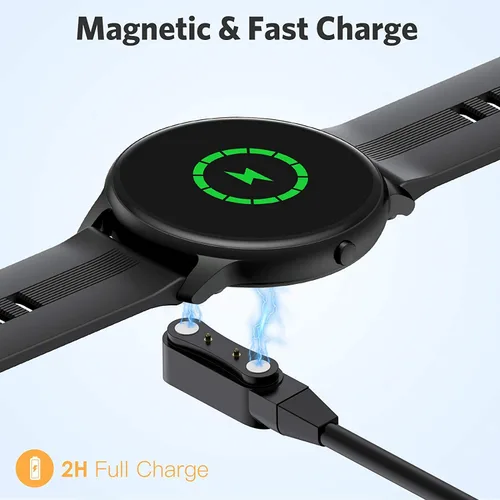 Miniatura 4 de Cargador universal magnético para reloj inteligente, accesorios de reloj inteligente de 2 pines de 0.157 in, cable de cargador magnético de repuesto