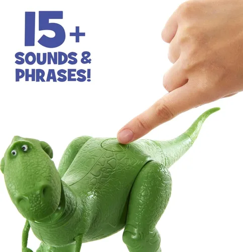 Miniatura 3 de Mattel DisneyPixar Toy Story 4 True Talkers Figura Rex, 7.8 in / 19.81 cm de altura Posable, Figura de personaje parlante con apariencia auténtica